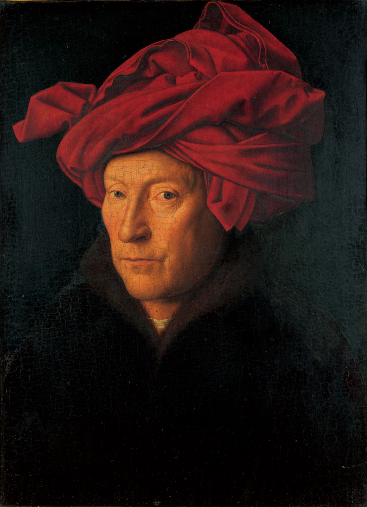   扬·凡·艾克  Jan Van Eyck——戴红头巾的青年男子